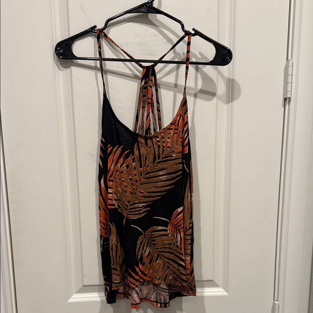 Lascana Venus, Size Small, Tropical Leaf Print Strappy Tank Top